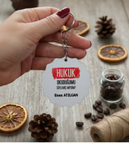 Kişiye Özel Avukata Hediye Anahtarlık Avukatlar Günü Hediyesi (Bej)