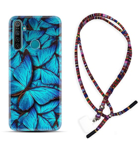 Realme 5i 5 Pro 6i 7 Pro 8 Kılıf Boyun Asklı Rasta Silikon Owl 1351