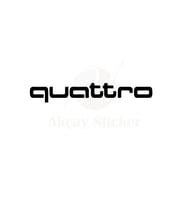 Audi Quattro İçin Uyumlu Aksesuar Oto Sticker Siyah 2 Adet 30*5 Cm