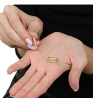 Sıralı Zirkon Taşlı Gold Renk Tam Tur 925 Ayar Gümüş Kadın Küpe