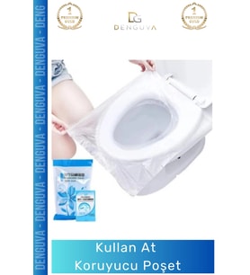 #KlozetKapakPoşeti Hijyenik Tek Kullanımlık Pratik Sağlıklı Seyahat Tipi Klozet Kapağı Poşeti - 50 A