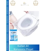 #KlozetKapakPoşeti Hijyenik Tek Kullanımlık Pratik Sağlıklı Seyahat Tipi Klozet Kapağı Poşeti - 50 A