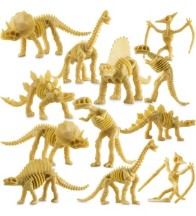 Dinozor Fosili İskeleti - (24'lü Paket) 9,7 cm Çeşitli Plastik Dino Figürlü Kemikler Çocuklar için Bilim Kazma Seti, Kazma Sandbox Kutuları Oyun Oyuncakları, Parti Hediyeleri, Doğum Günü