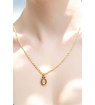 Ö Harfi Mini 18k Altın Kaplama Harfli Kolye Isimli Kişiye Özel Kolye Hediye Paketli Kutulu