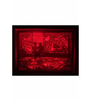 3d Gece Lambası - Light Box - Gölge Kutusu Salıncak Aşkı (209 - Açık Ton)
