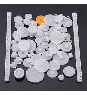 75 Parça Plastik Dişli Çark Seti (DC Motor - DIY - Hobi Seti)