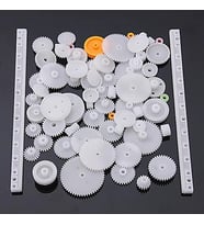 75 Parça Plastik Dişli Çark Seti (DC Motor - DIY - Hobi Seti)