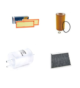 Bosch Filtre Bakım Seti Mercedes C240 W203 2001-2006 Benzinli Hava + Yağ F + Yakıt F. + Polen Bosch