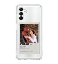 Samsung Galaxy A04S Uyumlu Spider Man Minimalist Poster Desenli Şeffaf Telefon Kılıfı