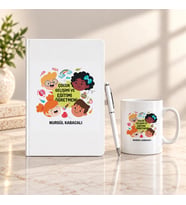 Çocuk Gelişimi ve Öğretmenine İsme Özel Defter Kalem ve Kupa Hediye Seti