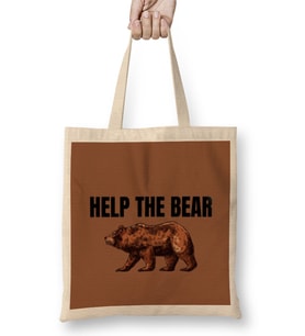 HELP THE BEAR Bez Çanta Uzun Saplı