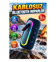 IP67 Su Geçirmez Taşınabilir Bluetooth Hoparlör Güçlü Bas TF Kart USB Type-C