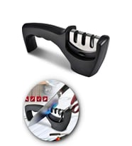 Profesyonel Bıçak Bileme Aleti 3 Açılı Elmas El Bıçakları Bileme Aparatı Ergonomik Saplı