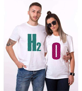Tshirthane H2 O Sevgili Kombinleri Tshirt Kombini (Tek Ürün Fiyatıdır.)