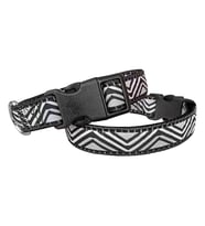 Daa Desenli Dokuma Köpek Boyun Tasması 1,5 cm x 27-40 cm Siyah