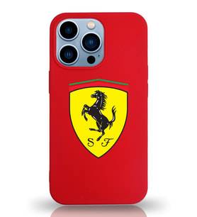 Apple iPhone 13 Pro Max  Lansman Kılıf Ferrari Tasarımlı Altı Kapalı İçi Kadife Kaplı  Kapak (Şeffaf)