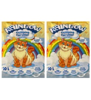Rainbow Topaklanan Parfümlü Bentonit Kedi Kumu 10 Litre X 2 Adet