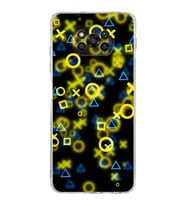 Xiaomi   Poco X3 NFC  Kamera Korumalı Kapak Semboller Tasarımlı Şeffaf  Kılıf