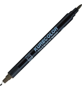 Zig Kurecolor Fine & Brush for MANGA Marker Çizim Kalemi W.09 Warm Gray 9 
