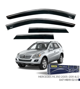 Mercedes ML350 2005-2011 - Kromlu Cam Rüzgarlığı 4Lü Parça