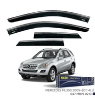 Mercedes ML350 2005-2011 - Kromlu Cam Rüzgarlığı 4Lü Parça