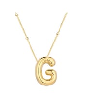 Gümüş Gold Balon G Harfi Kadın Kolye CSR2185066