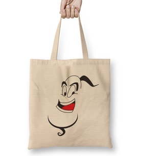 Aladdin Genie Face Bez Çanta Uzun Saplı