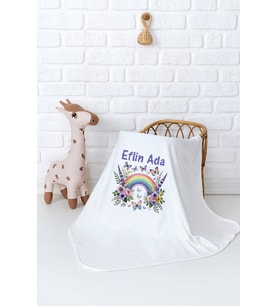 Pia Baby Premium %100 Pamuk Çift Kat Penye Bebek Battaniyesi 80x80 cm 5045-11 (Krem)