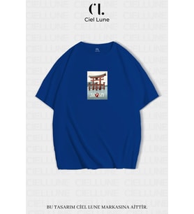 Nevermind Unisex Kadın Erkek Japan Baskılı Özel Tasarım Oversize T-shirt (Mavi)