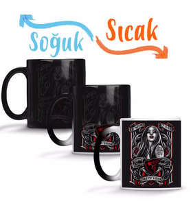 Vampira Vampir Sihirli Kupa Bardak Porselen