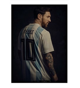 Lionel Messi Futbol Hediyelik Mdf Tablo 32cm X44cm