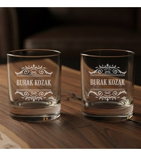 Şık Tasarım Premium 2’li Bourbon Barrel Edition Whiskey Glass Seti