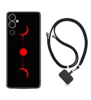 Tecno Pova 4 Kılıf Silikon Boyun Askılı İpli Desenli Silikon Red Moon 1710