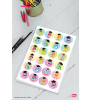 Ödev Etiket Baykuş Sticker Öğretmen Aferin Harikasın Etiketleri 200 Adet