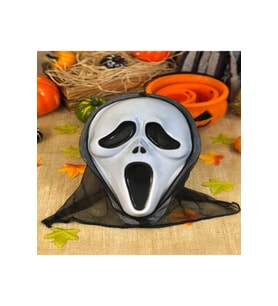 Çığlık Maske Beyaz Halloween Maske, Taç ve Gözlükler