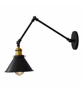 RİOLİGHT RETRO ÜÇ MAFSALLI METAL APLİK (Siyah - Beyaz)