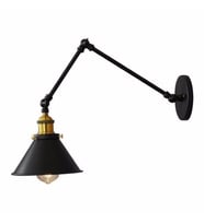 RİOLİGHT RETRO ÜÇ MAFSALLI METAL APLİK (Siyah - Beyaz)