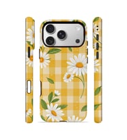 iPhone 17 Pro Max Vorian Çift Katmanlı Kılıf Daisy Picnic Gingham