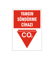 Yangın söndürme cihazı CO2, isg uyarı levhası