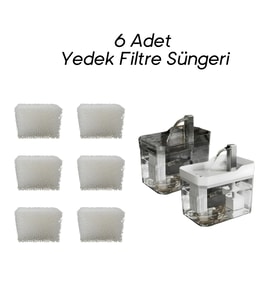 Kediler ve Köpekler için Su Çeşmesi Yedek Filtre Süngeri