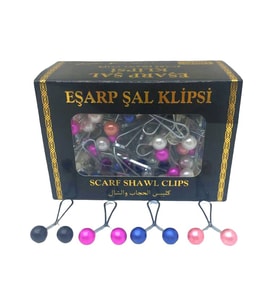 RENKLİ 100 PARÇA EŞARP BAŞÖRTÜ - ŞAL KLİPSİ (5343)