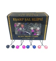 RENKLİ 100 PARÇA EŞARP BAŞÖRTÜ - ŞAL KLİPSİ (5343)