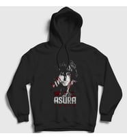 Presmono Unisex Siyah Ohma Tokita V2 Anime Kengan Ashura Kapüşonlu Sweatshirt 318171tt