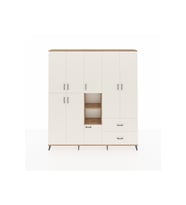 Arges Gardrop 12 Raflı 2 Çekmeceli Tek Askılı 220x30x243 Çam-Aytaşı