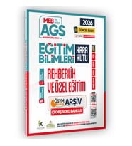 2026 MEB AGS Eğitim Bilimlerinin Kara Kutusu REHBERLİK-ÖZEL ÖĞRETİM ÖSYM Çıkmış Soru Bankası Çözümlü