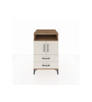 Kronos Komodin 2 Raflı 2 Çekmeceli 2 Kapaklı 60x59x96 Çam-Aytaşı