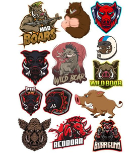 Kızgın Domuz Sticker Set-1 13 Parça Telefon, Tablet, Defter, Laptop Sticker