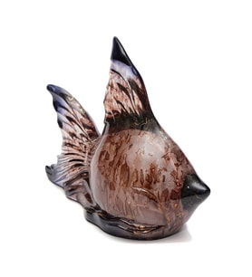 Dekoratif Ocean Art Kahverengi Balık Heykeli (23 cm)