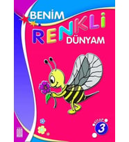Ata Benim Renkli Dünyam Boyama Kitabı 3 (Beyaz)