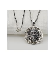 Vegvisir Pusulası Denizci Gümüş Kolye